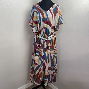 NWT Lane Bryant Sheer Kimono Cardigan Womens 22 Pink Floral Sheer‎ Cover Up Boho